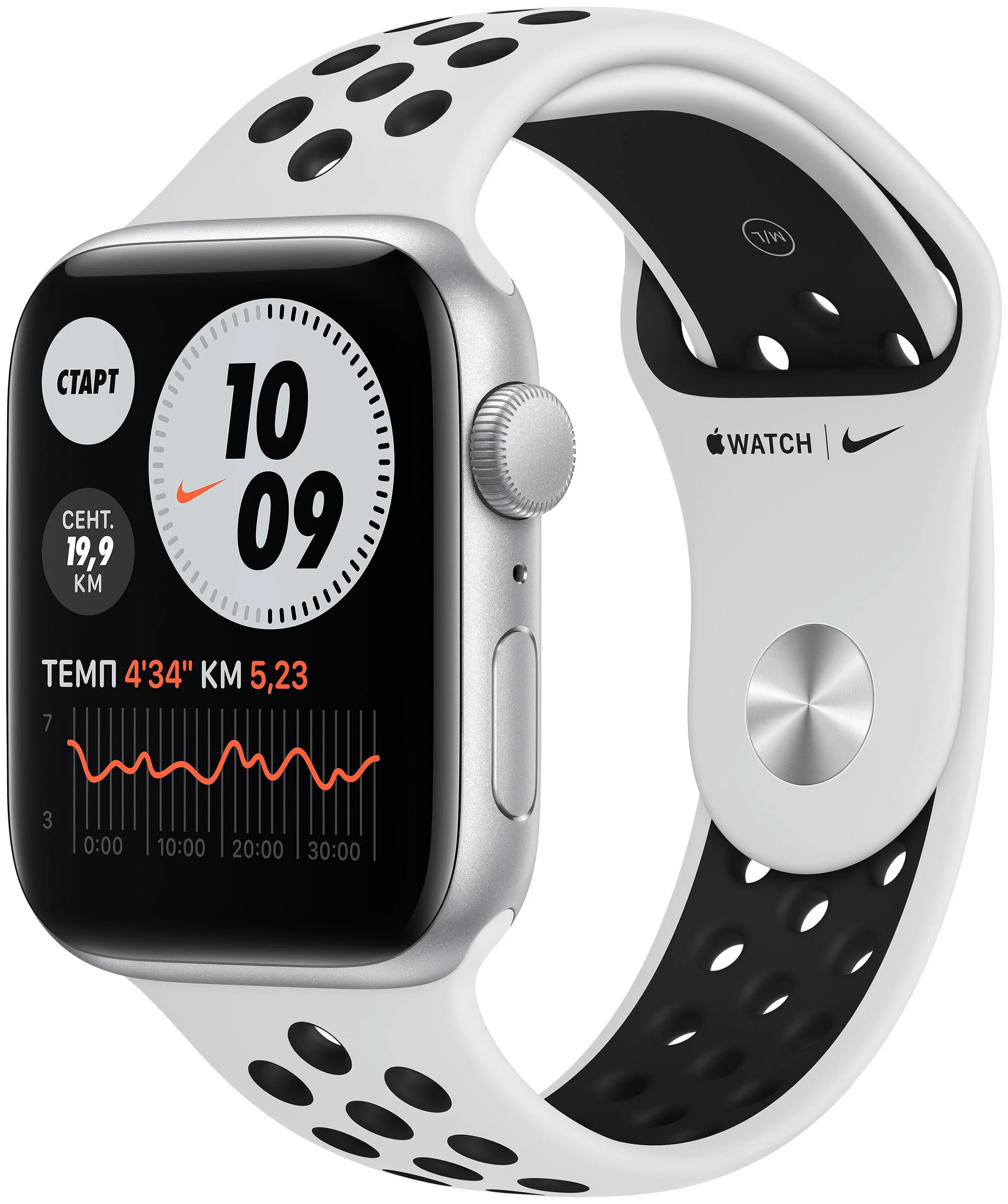 Умные часы Apple Watch SE 40 мм Aluminium Case RU, серебристый/чистая платина/черный