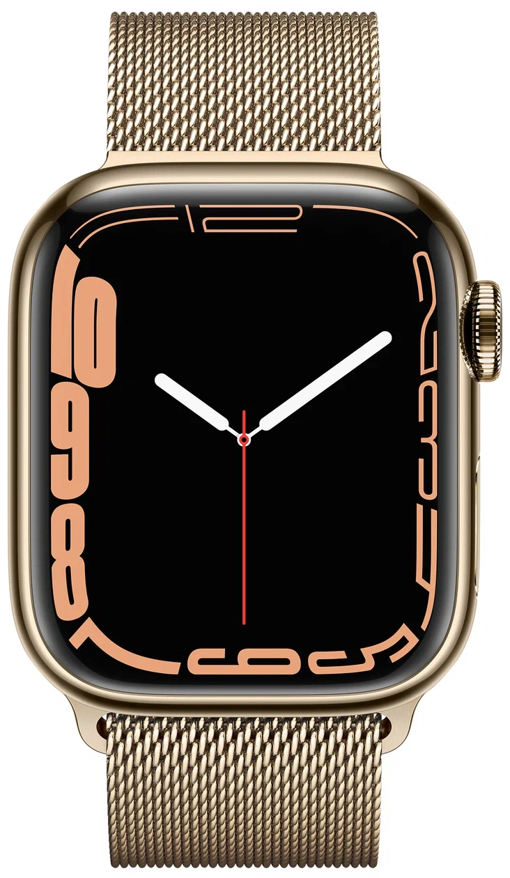 Умные часы Apple Watch Series 7 45 мм Steel Case, золотистый