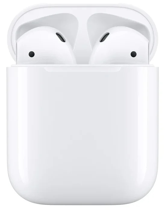Apple AirPods 2 Wireless Headphones with MV7N2 Charging Case, White